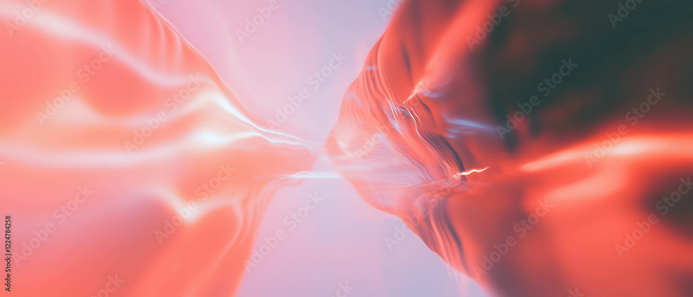 Poster Dynamic audio waves create an abstract backdrop with a modern banner style