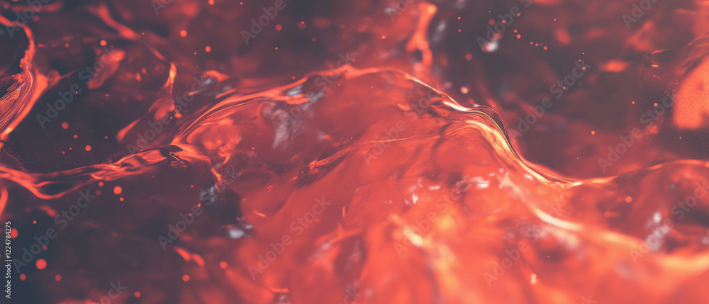 Poster Vibrant ember sparks create dynamic abstract background with a hot banner design