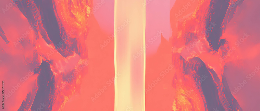 Aufkleber Ember sparks create a vibrant abstract background with a glowing central design