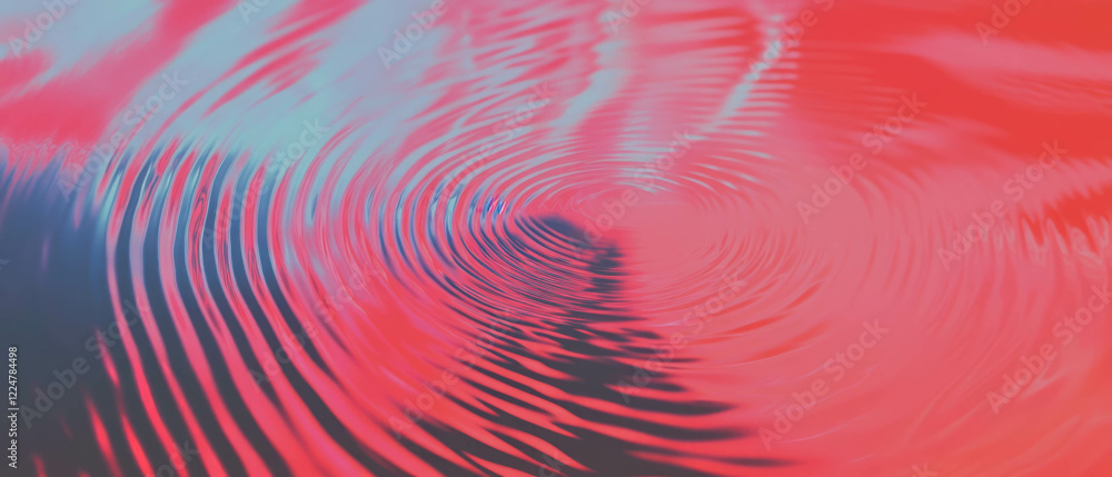 Aufkleber Flowing sound waves create dynamic abstract background with audio banner design