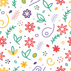 Colorful floral seamless pattern. (1)