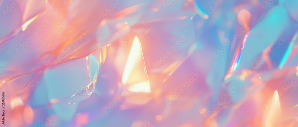 Poster Geometric spark patterns create an abstract backdrop with a modern central area