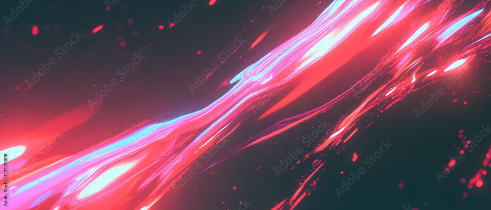 Poster Glowing sparks create an abstract backdrop for creative design work