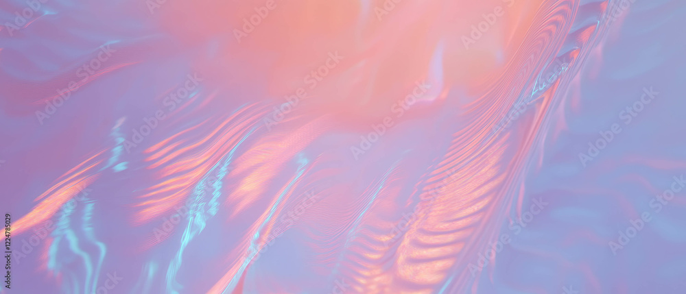 Aufkleber holographic sound waves create an abstract digital landscape with space for content display