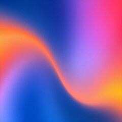 abstract colorful background with waves, Deep blue, orange-red, and yellow-orange wavy gradient background