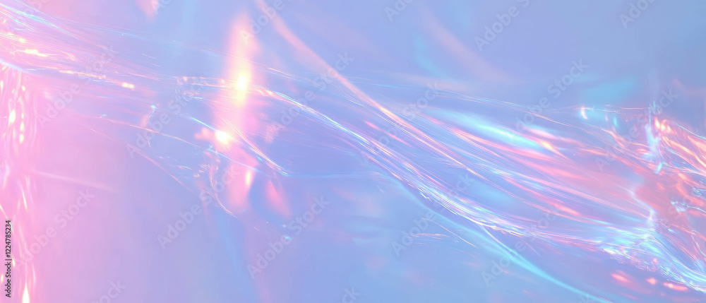 Aufkleber Light reflecting sparks create an abstract background with a shiny central banner area