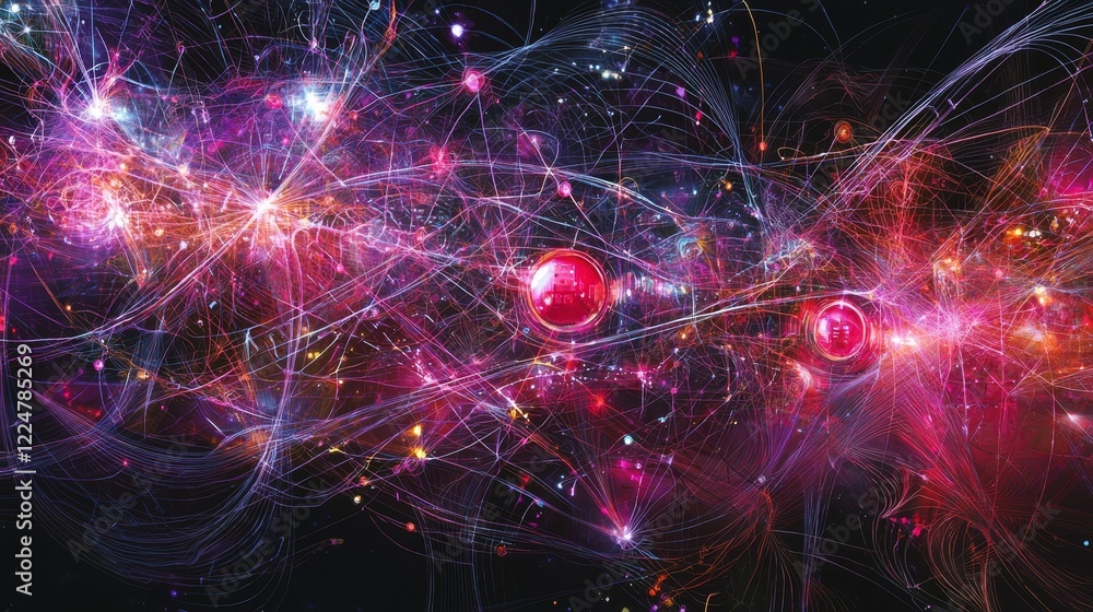 Aufkleber dynamic visuals of network connections in cyberspace for enhanced digital communication