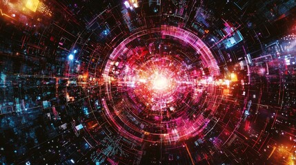 Obraz premium Abstract graphic resources for network communication in the digital realm