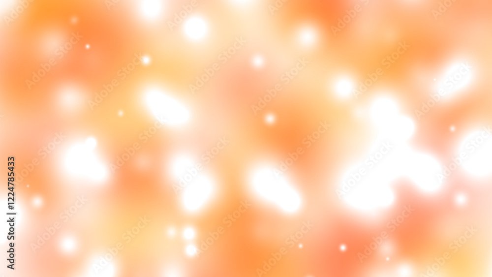 Poster orange and white bokeh on a soft background, creating a warm and luminous atmosphere