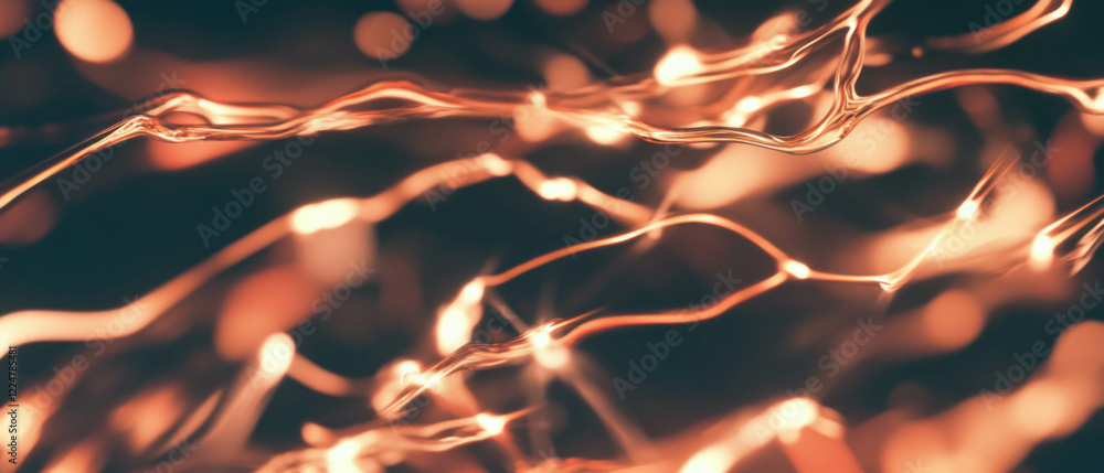 Aufkleber Light trails create dynamic sparks with empty center for modern design elements