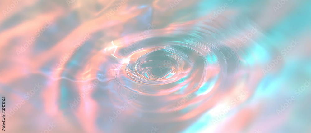 Poster organic sound flow with a central clear area and natural banner design in abstract form