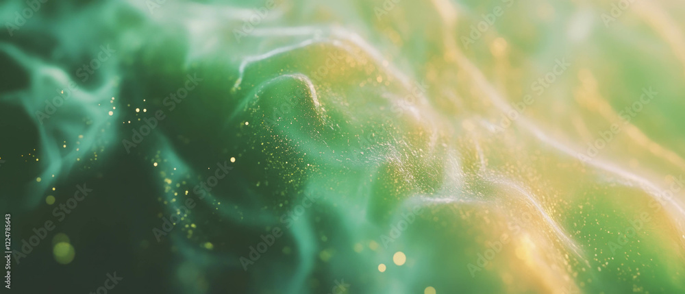 Aufkleber Organic spark flow with a central clear area creating a smooth abstract background