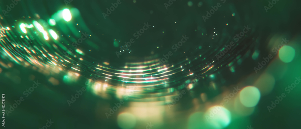 Poster Exploring quantum effects with an abstract sound network background for creative banners