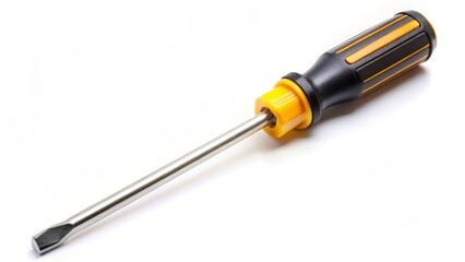 Flathead Screwdriver on White Background