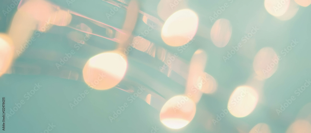 Poster soft music glow creates a calming abstract background with gentle banner design