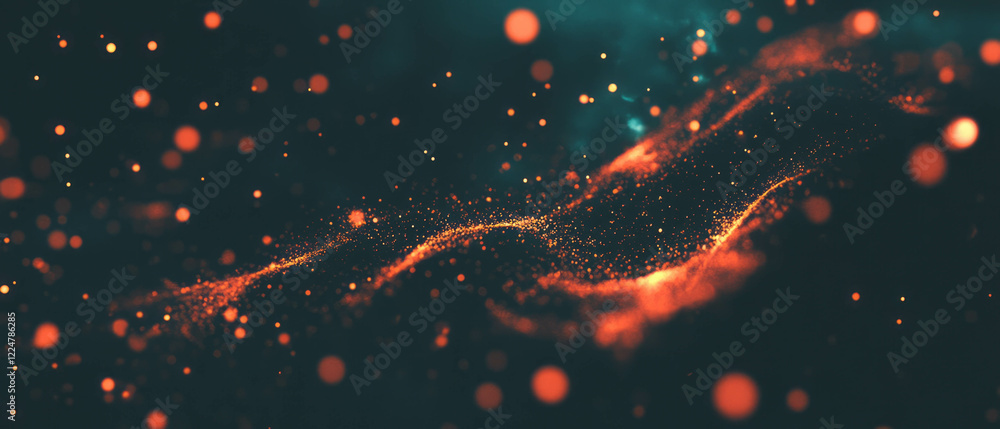 Poster Spark trails with vibrant colors and ample space for logos in an abstract design
