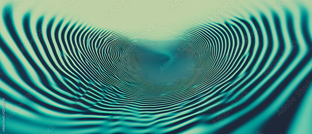 Poster swirling spiral sound waves design with space for logo and dynamic banner