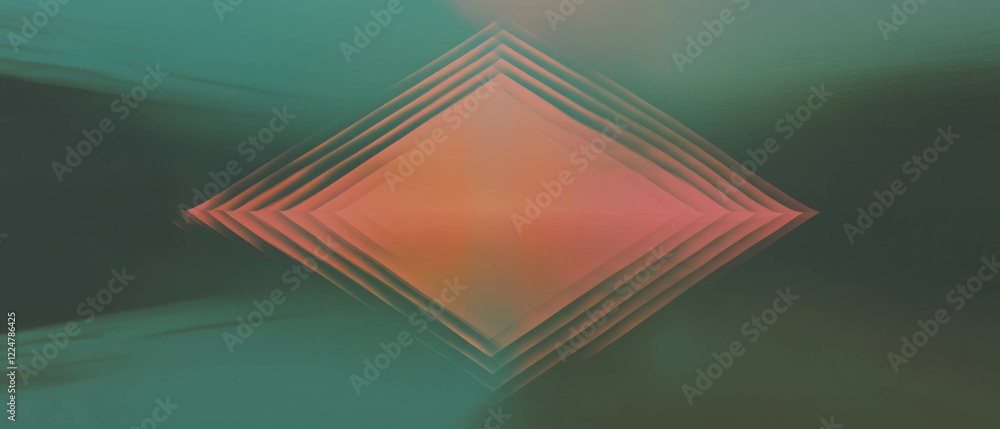 Leinwandbilder Vibrant triangular music wave forms creating a dynamic abstract background design