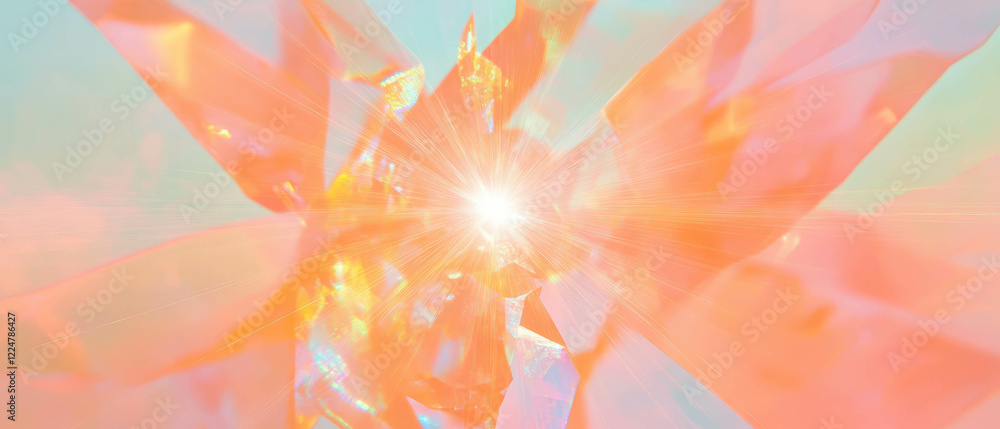Poster Modern abstract background featuring triangular spark forms with a central focal point