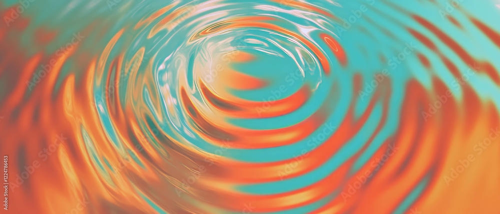 Poster Vibrant waves generating dynamic energy and sound in an abstract background design