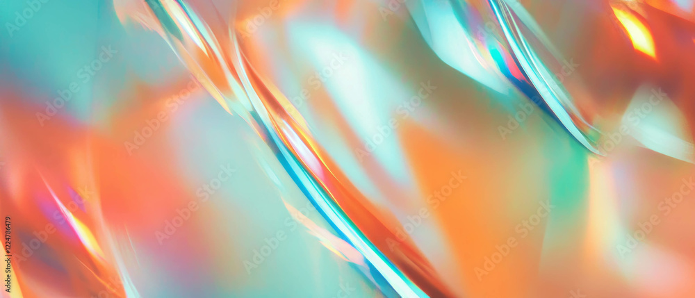 Aufkleber Vibrant waves create an energetic backdrop with a space for dynamic content display