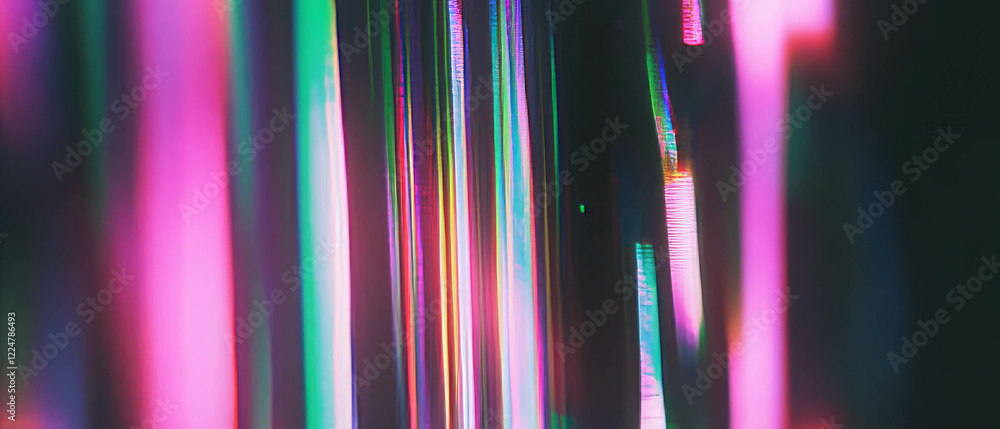 Poster Visualized audio spectrum with vibrant abstract patterns creating a striking background design
