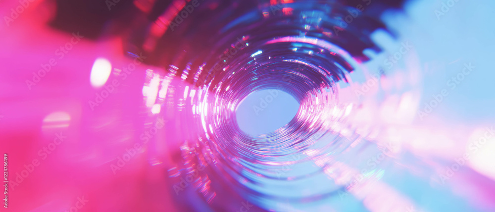 Poster Visualized audio spectrum with abstract colors and sound design elements in vibrant display