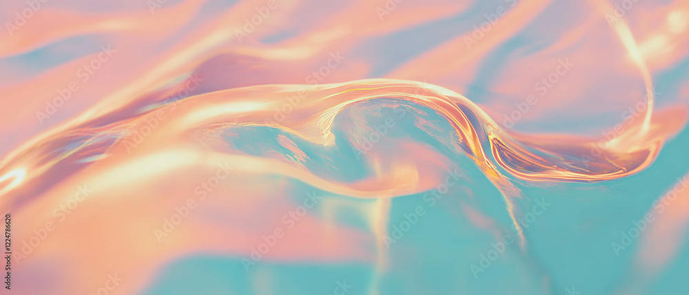 Poster Wavy spark streams creating an engaging background for messages and flowing banners