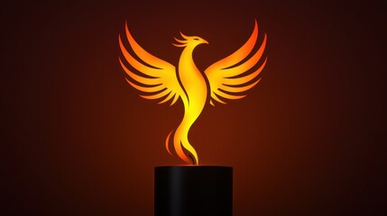 Illuminated Phoenix Bird Lamp Symbol of Rebirth and Strength