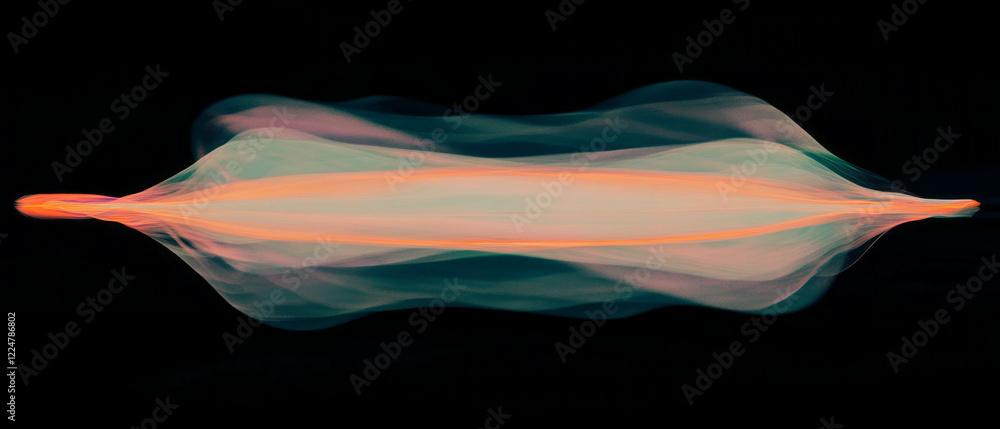 Poster Abstract representation of fire with a striking central void against a dark backdrop