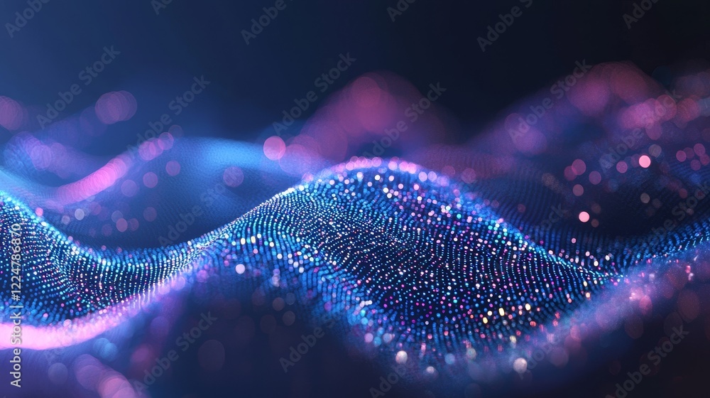 Poster harmonizing data streams exploring abstract graphics in cyberspace connections