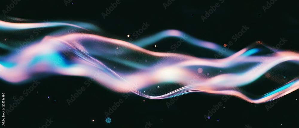 Aufkleber Overlay texture of abstract dust with light patterns on a black background