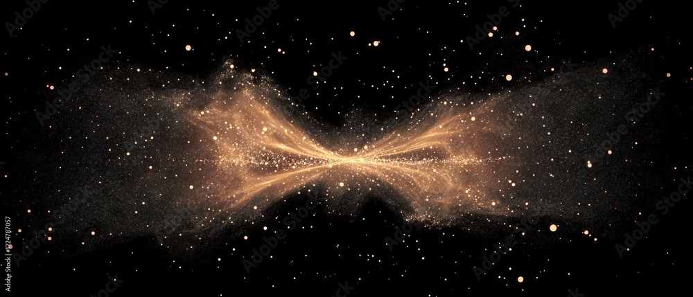 Poster Abstract fire spark patterns create dynamic fractal designs against a dark background