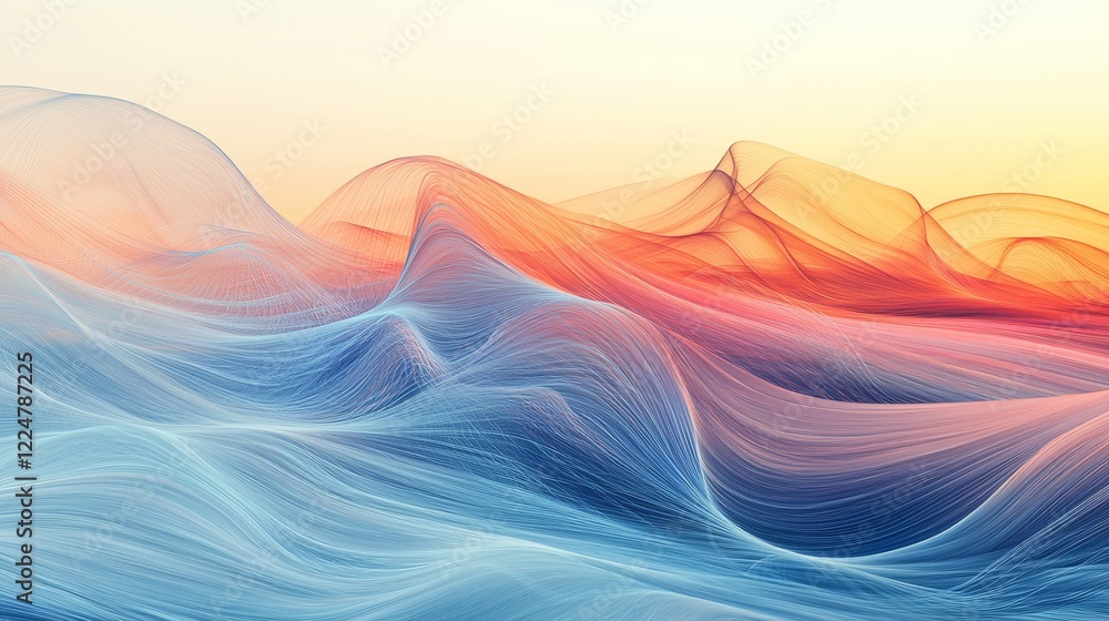 Aufkleber abstract data flow showcasing technology links in a digital communication space