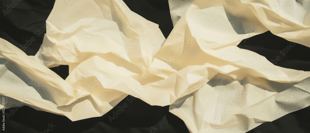 Poster Overlay texture featuring abstract shapes and paper on a dark background with central space
