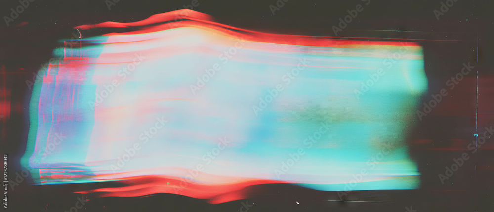 Poster dramatic overlay texture of an analog tv screen with magnetic distortion and wavy lines