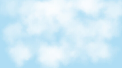 Soft white clouds against a clear blue sky, creating a tranquil and airy background