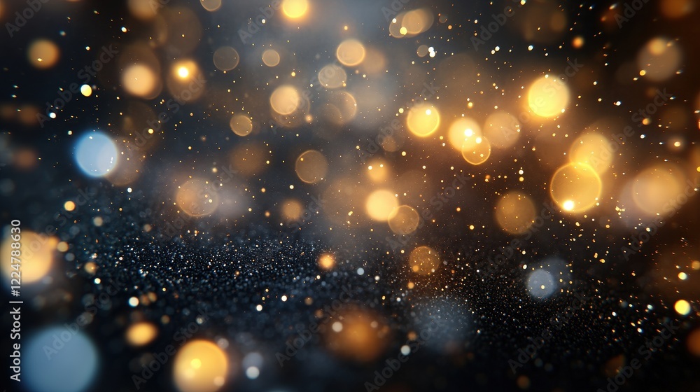 Poster elegant silver bokeh background with soft glowing lights for creative projects and designs in stunni