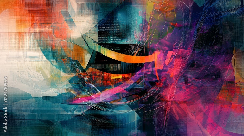 Poster inspiring connections abstract graphics in digital cyberspace and technology networks