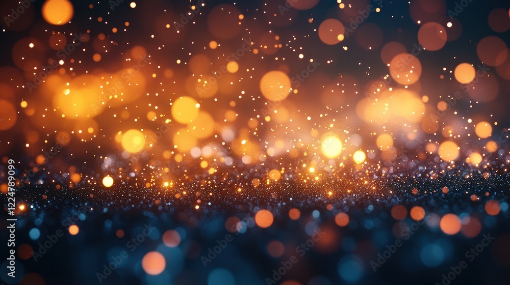Poster captivating silver bokeh background with glowing orbs and soft light perfect for elegant designs and