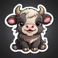 Fototapeta premium Adorable Baby Cow Illustration