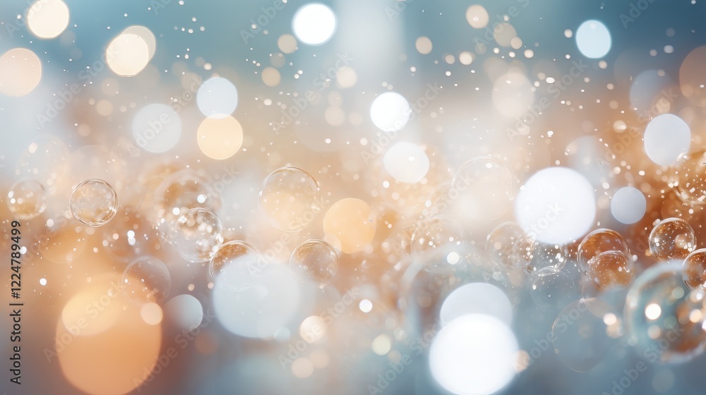 Poster vibrant abstract background with colorful bokeh circles in soft focus creating a dreamy atmosphere f