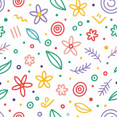 Colorful floral seamless pattern. (5)