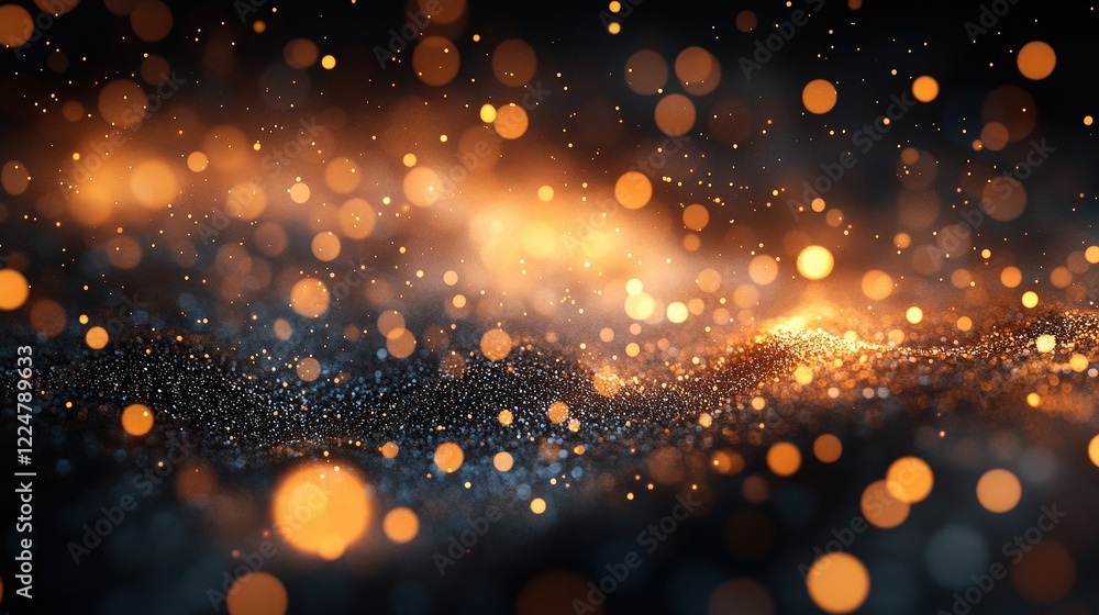 Poster stunning silver bokeh background with soft light particles creating a dreamy and ethereal atmosphere