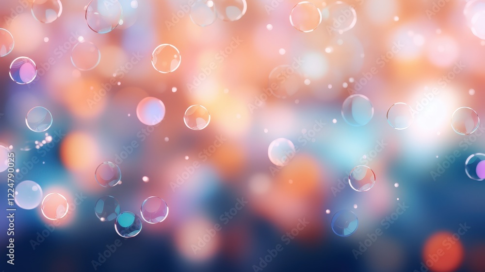 Poster vibrant abstract background with colorful circles and bokeh effect for creative projects, celebratio