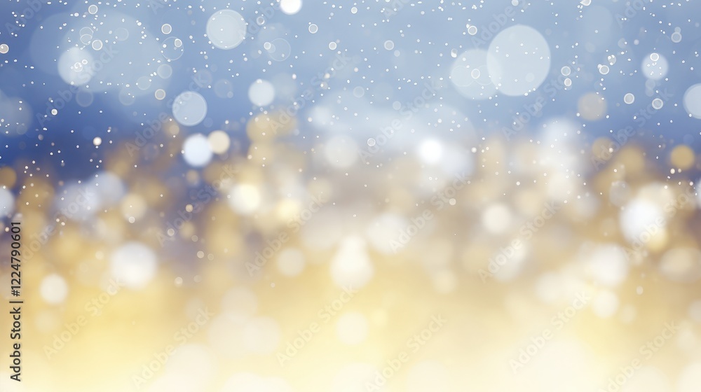 Aufkleber abstract winter background with soft bokeh effect and gentle snowflakes creating a dreamy atmosphere