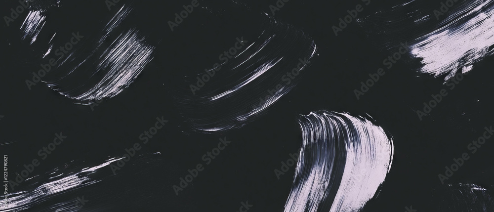 Poster Expressive brushstrokes creating a textured overlay on a dark background for artistic projects