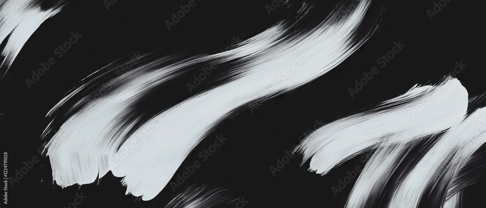 Poster brushstroke texture on black background showcasing delicate design and subtle artistry