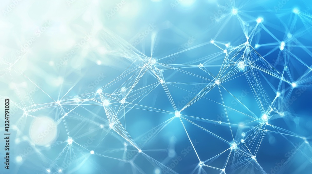Poster abstract technology high-speed data connections through radiating lines in cyberspace