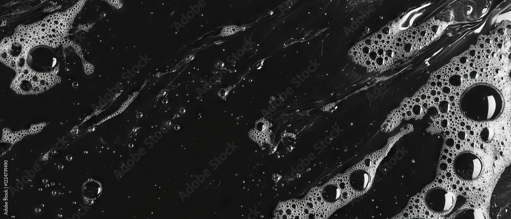 Aufkleber bubbles create an intriguing texture against a black background for enhanced visual appeal